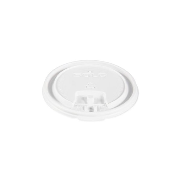 Dart LIFT BACK AND LOCK TAB CUP LIDS, 10-24 OZ CUPS, WHITE, 10PK - LB3161