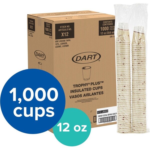 Solo Cup, Foam, Ht/Cld, Trophy, 12Oz 10PK - SCCX12J8002PCT