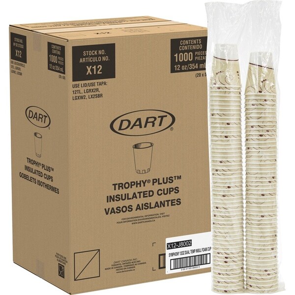 Solo Cup, Foam, Ht/Cld, Trophy, 12Oz 10PK - SCCX12J8002PCT