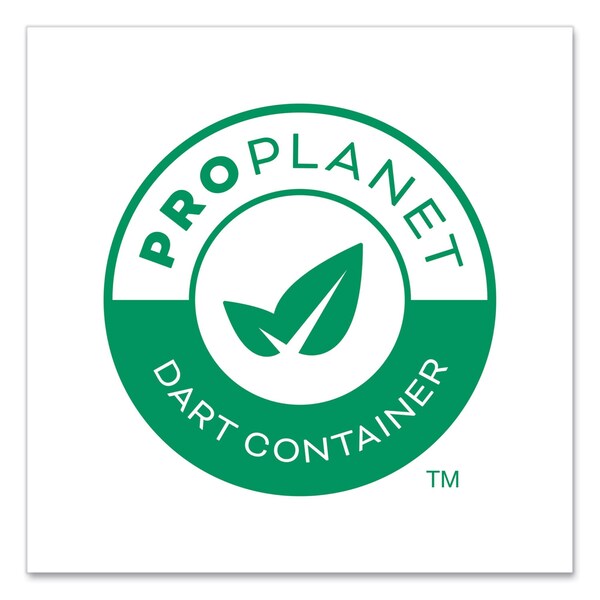 Dart Bare Eco-Forward RPET Cold Cups, ProPlanet Seal, 10 oz, Leaf Design, Clear, 1000PK - RTP10DBARE