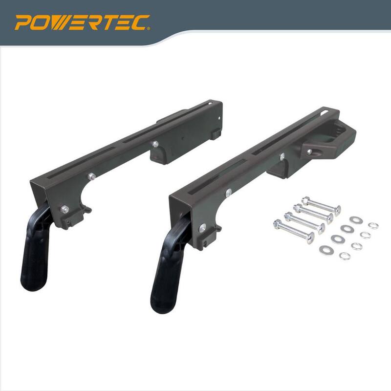 Soporte para sierra ingletadora deluxe de POWERTEC con ruedas y toma de corriente de 110 voltios - MT4000