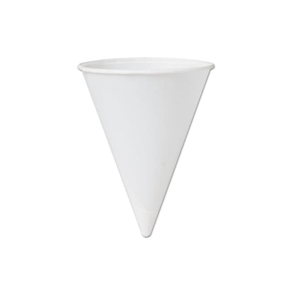Dart , Bare Treated Paper Cone Water Cups, 4 1/4 Oz., White, 200/bag - 42BR