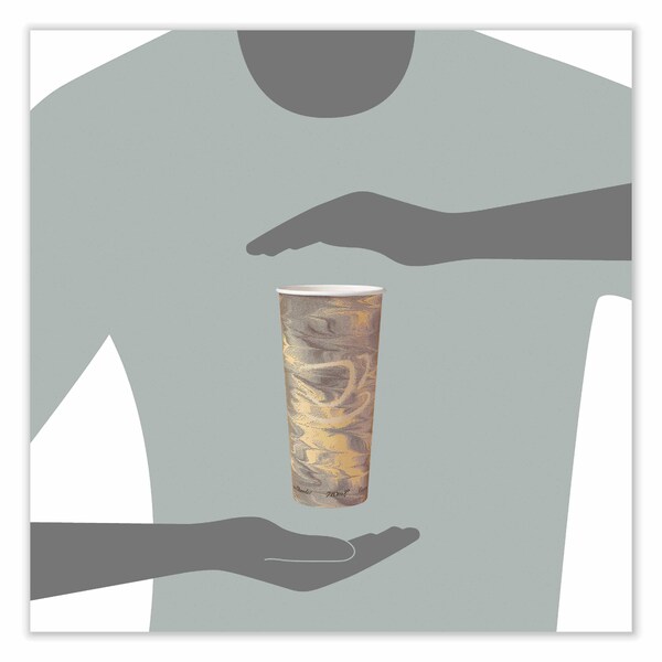 Solo Single-Sided Poly Paper Hot Cups, 24 oz, Brown, 500PK - 424MSN-0029