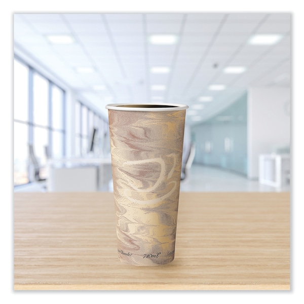 Solo Single-Sided Poly Paper Hot Cups, 24 oz, Brown, 500PK - 424MSN-0029