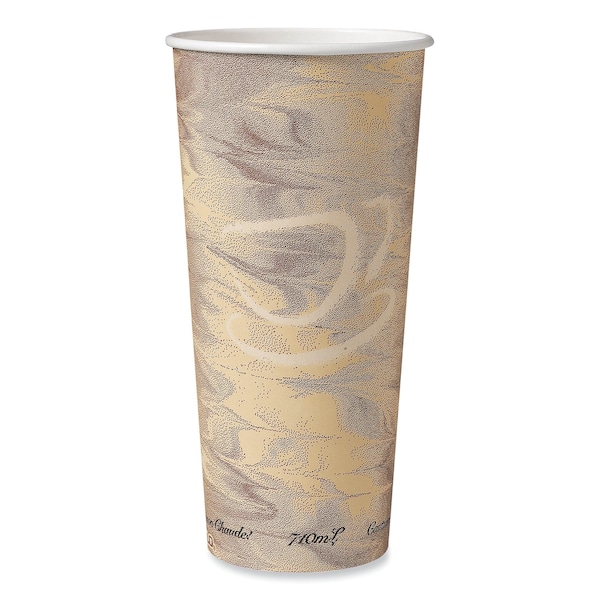 Solo Single-Sided Poly Paper Hot Cups, 24 oz, Brown, 500PK - 424MSN-0029