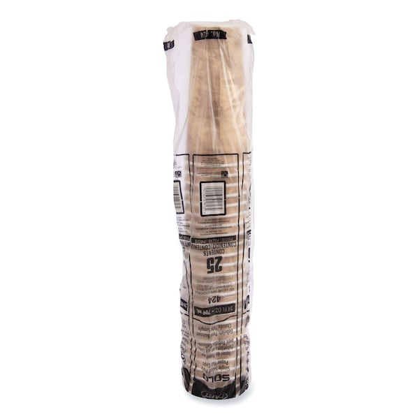 Solo Single-Sided Poly Paper Hot Cups, 24 oz, Brown, 500PK - 424MSN-0029