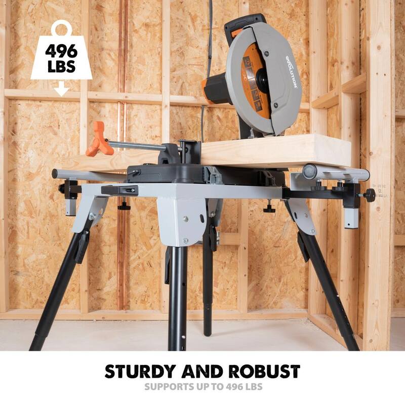 Soporte estacionario universal para sierra de inglete pesada Evolution Power Tools 32-3/32 in. x 23-5/8 in. - EVOCS2