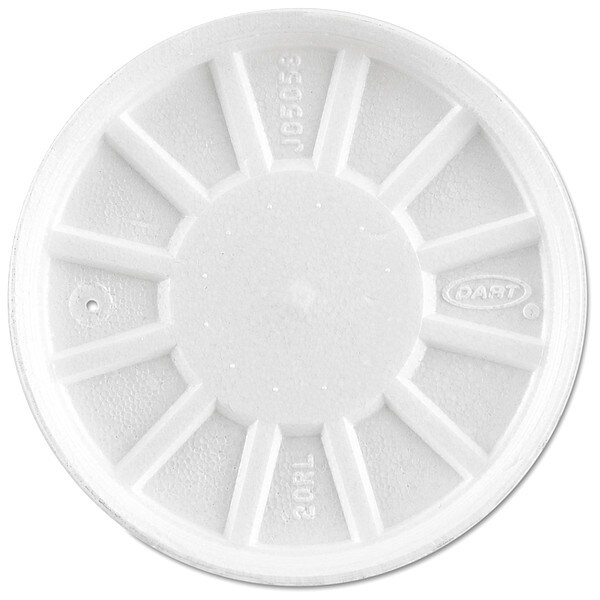 Dart Disp Hot Cup Lid, 6 oz, -32 oz, White, PK500 - 20RL
