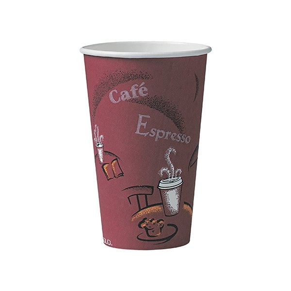 Bsc Preferred Solo Paper Hot Cups - 16 oz., Bistro Design, 300PK - BUY00018584