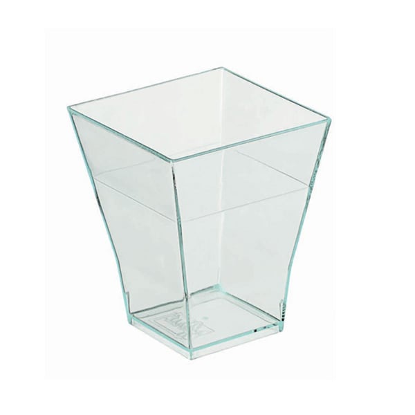 Packnwood Taiti Transparent Green Square Cup - 2 Oz., 600PK - 209MBTAITIV