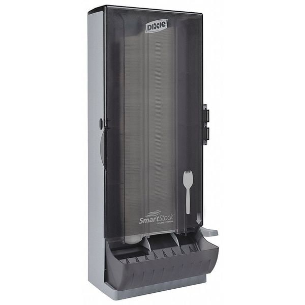 Smartstock Spork Dispenser, Smoke, Capacity 120 - SSPKPD120