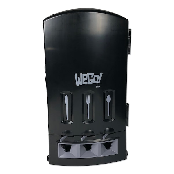Wego Dispenser, Forks/Knives/Spoons, 13.39 x 15.75 x 23.62, Black - 56102200