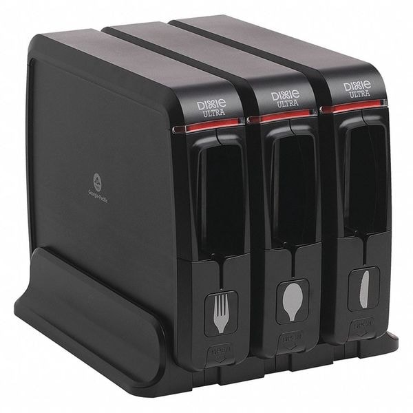 Smartstock Cutlery Dispenser Stand, 10-1/2"H, Blk, PK3 - SSW3D85