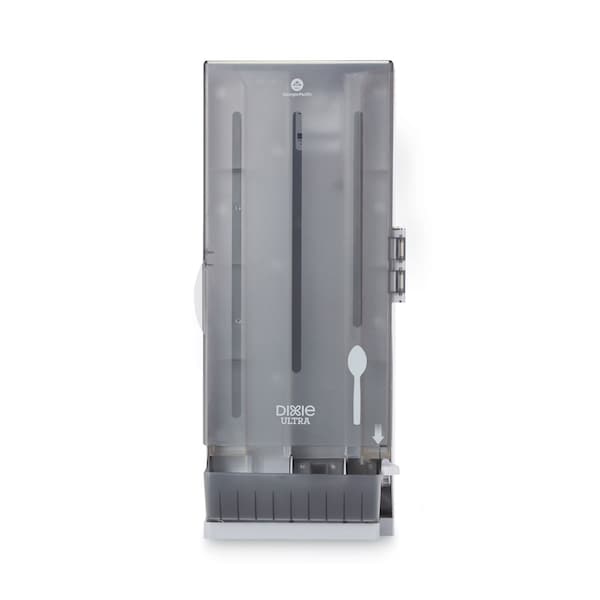 Dixie SmartStock Utensil Dispenser, Spoon, 10" x 8.78" x 24.75", Smoke - SSSPD120