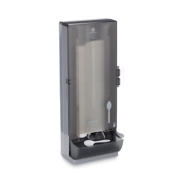 Dixie SmartStock Utensil Dispenser, Spoon, 10" x 8.78" x 24.75", Smoke - SSSPD120