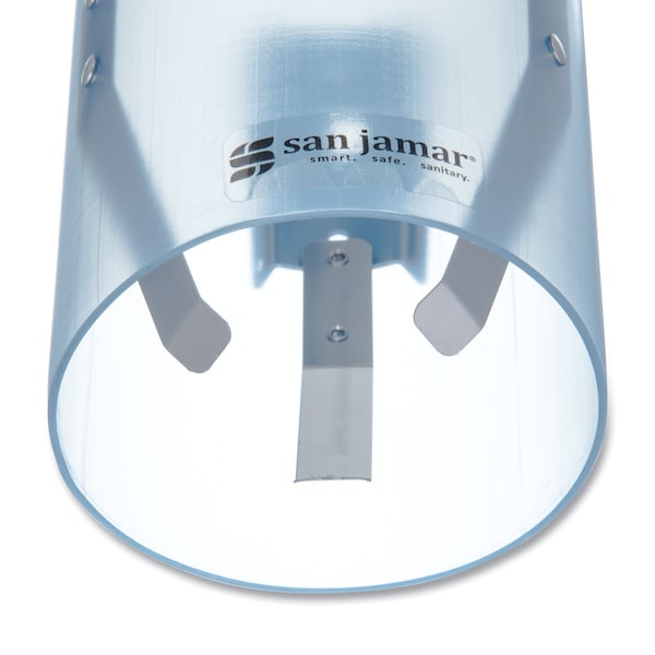 San Jamar Adjustable Frosted Water Cup Dispenser, For 4 oz to 10 oz Cups, Blue - C3165TBL