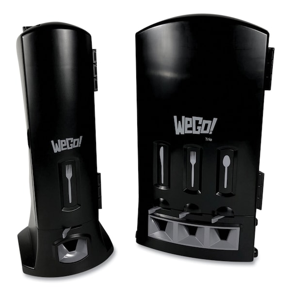 Wego Dispenser, WeGo Utensils, 10.22 x 12.5 x 23.75, Black - 56101100