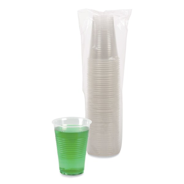 Boardwalk Translucent Plastic Cold Cups, 14 oz, Polypropylene, 20 Cups/Sleeve, 50 Sleeves/Carton, 1000PK - BWKTRANSCUP14CT