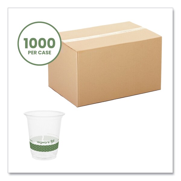 Vegware 76-Series Cold Cup, 7 oz, Clear/Green, PK1000 - R200-G