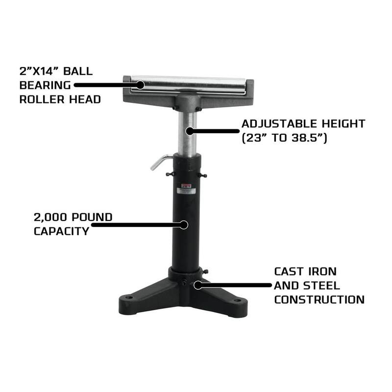 Soporte horizontal estacionario ajustable de 23 a 38.5 pulgadas con capacidad de 2,000 lbs. - 414121