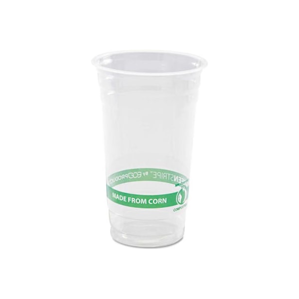 Eco-Products Eco-Products GreenStripe PLA Cold Cups, 24 Oz., Translucent - ECP EP-CC24-GS