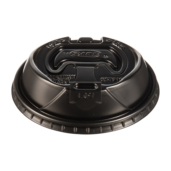 Dart Optima Reclosable Lids for Paper Hot Cups 10-24 oz, Black, PK1000 - OPT316B