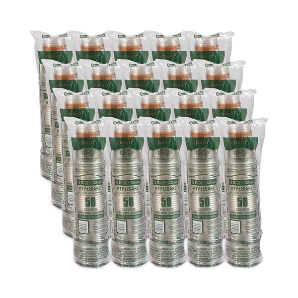 Dart Bare Eco-Forward RPET Cold Cups, 12-14 oz, Clear, PK1000 PK - RTP12BARE