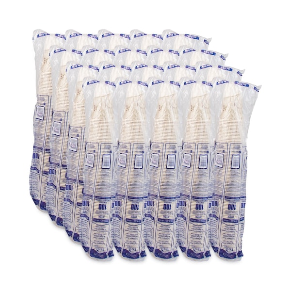 Dart Symphony Treated-Paper Cold Cups, 12 oz, White/Beige/Red, PK2000 - R12N-J8000