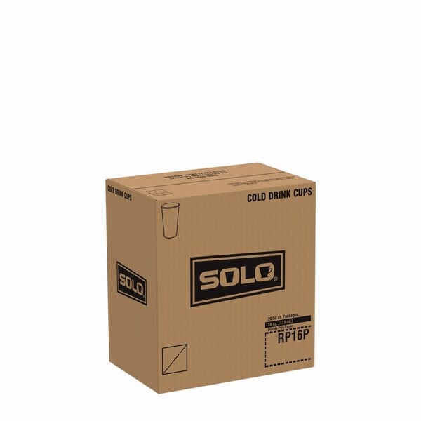 Solo Double Sided Poly DSP Paper Cold Cups, 16 oz, White, 1000PK - RP16P-2050