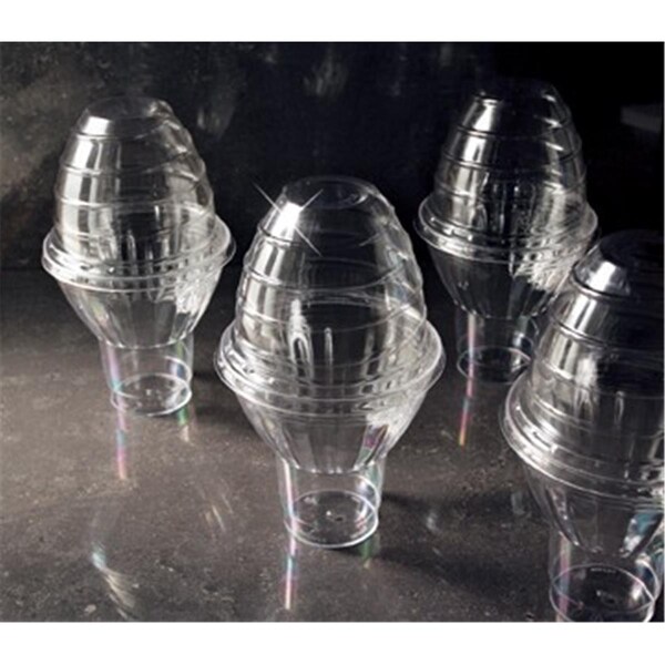 Emi Yoshi Parfait Glass Clear Dome Lid Fits Repg6 Repg9 Repg12, 240PK - EMI-PGDLP