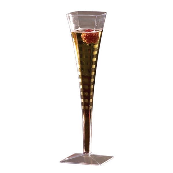 Gb Gifts 5Oz 1Pc Square Clear Champagne Glass, 72PK - GB284344