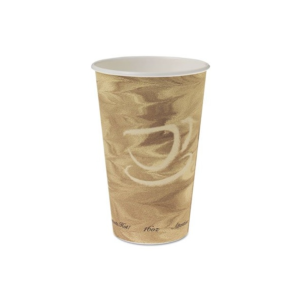 Dart Mistique Hot Paper Cups, 16oz, Brown, 20PK - 316MS