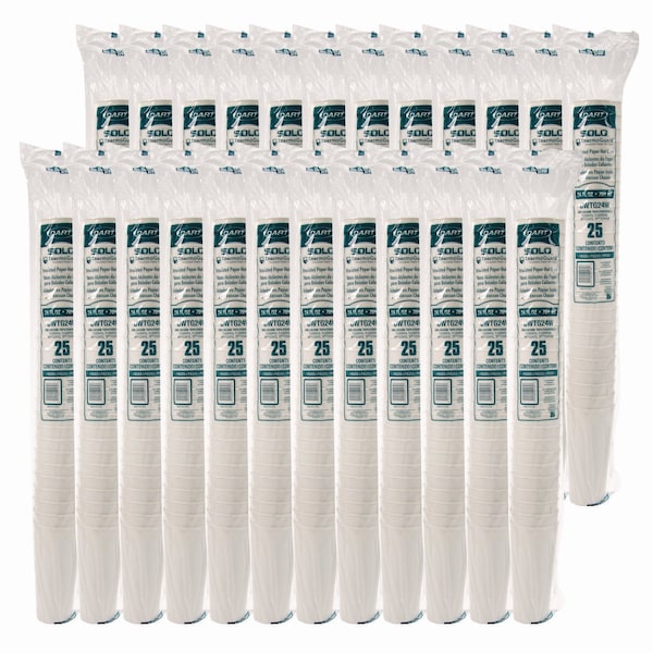 Solo Thermoguard Insulated Paper Hot Cups, 24 oz, White Sustainable Forest Print, 600PK - DWTG24W
