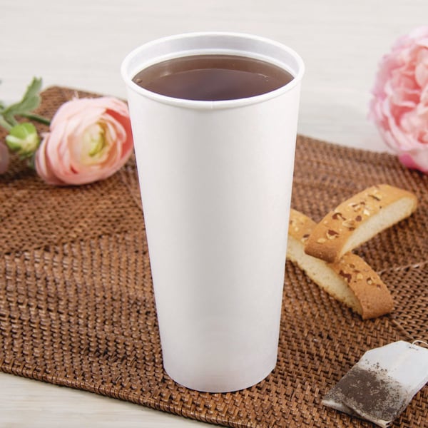 Solo Thermoguard Insulated Paper Hot Cups, 24 oz, White Sustainable Forest Print, 600PK - DWTG24W