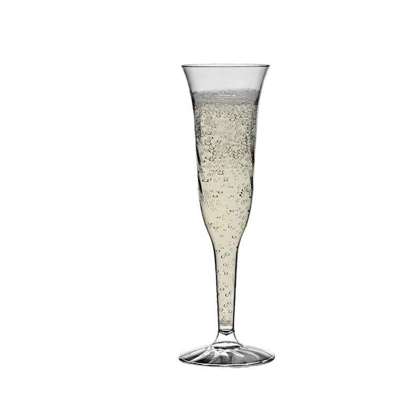 Smarty Had A Party 5 oz. Clear Plastic Champagne Flutes (96 flutes), 96PK - 6957-CASE