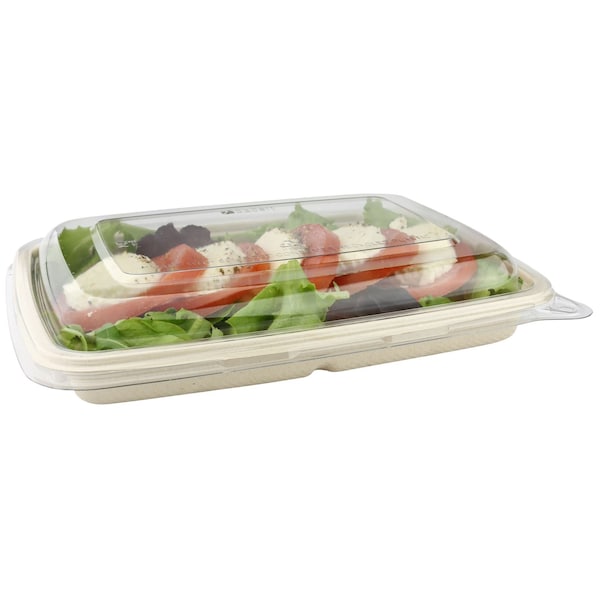 Abena Lids, To-Go Containers, Fits Abena Eco Products No 133211 & No 133212 Rectangular Trays - 133213