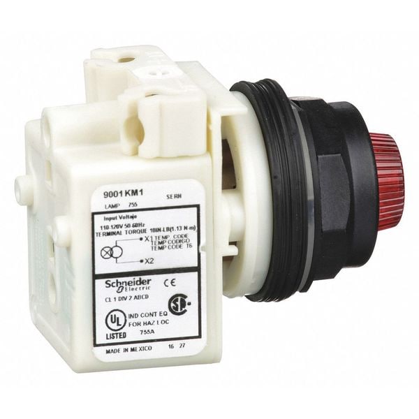 Luz piloto Schneider Electric, incandescente, roja, 110-120V - 9001SKP1R31