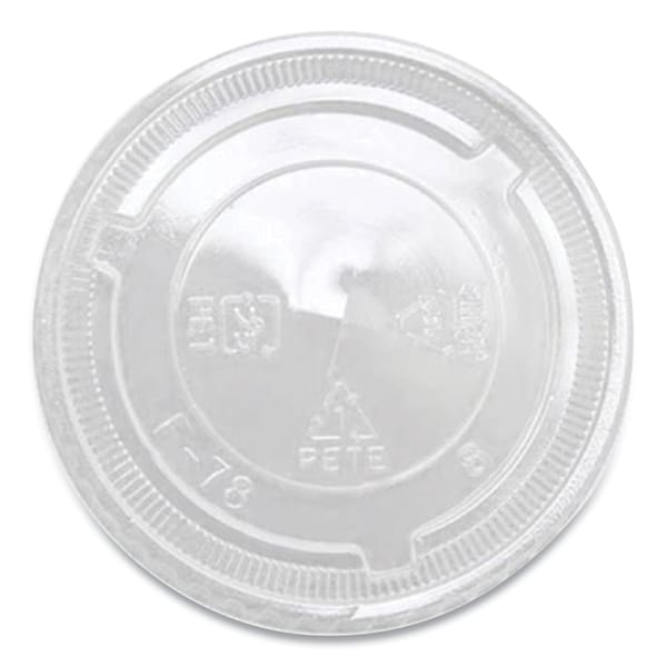 Karat PET Lids, Fits 8 oz to 10 oz Cold Cups, X Straw Hole, Clear, 1000PK - C-KC78TS