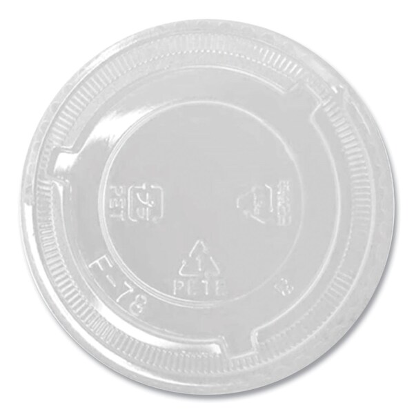 Karat PET Lids, Fits 8 oz to 10 oz Cold Cups, No Hole Flat Lid, Clear, 1000PK - C-KC78TS-NH