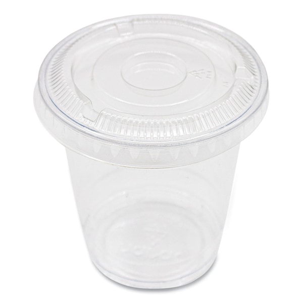 Karat PET Lids, Fits 8 oz to 10 oz Cold Cups, No Hole Flat Lid, Clear, 1000PK - C-KC78TS-NH