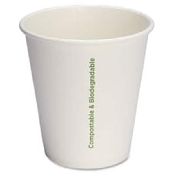 Genuine Joe Compostable Paper Cups, White - 10 oz, 50PK - GE464495