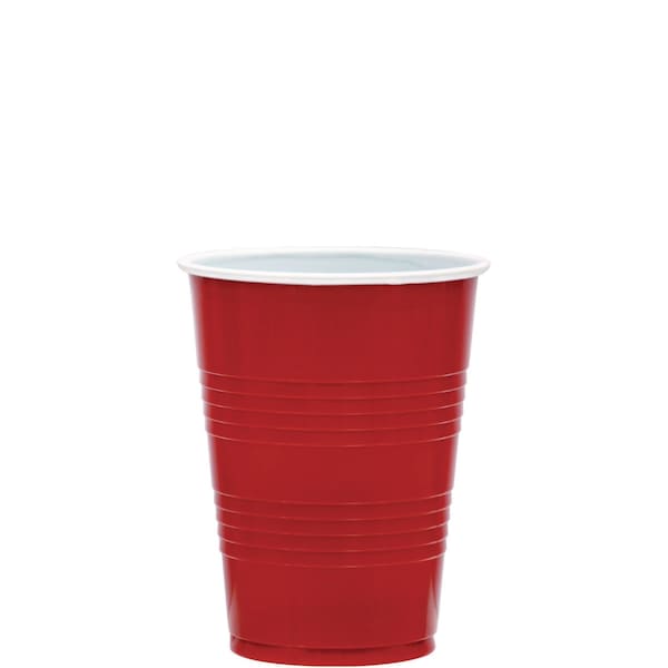 Dart SOLO Party Plastic Cold Drink Cups, 16 oz, Red, 600PK - Y1625-0001