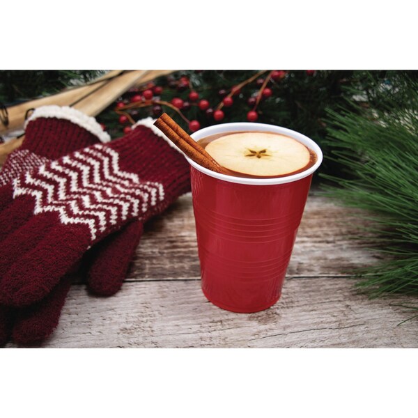 Dart SOLO Party Plastic Cold Drink Cups, 16 oz, Red, 600PK - Y1625-0001