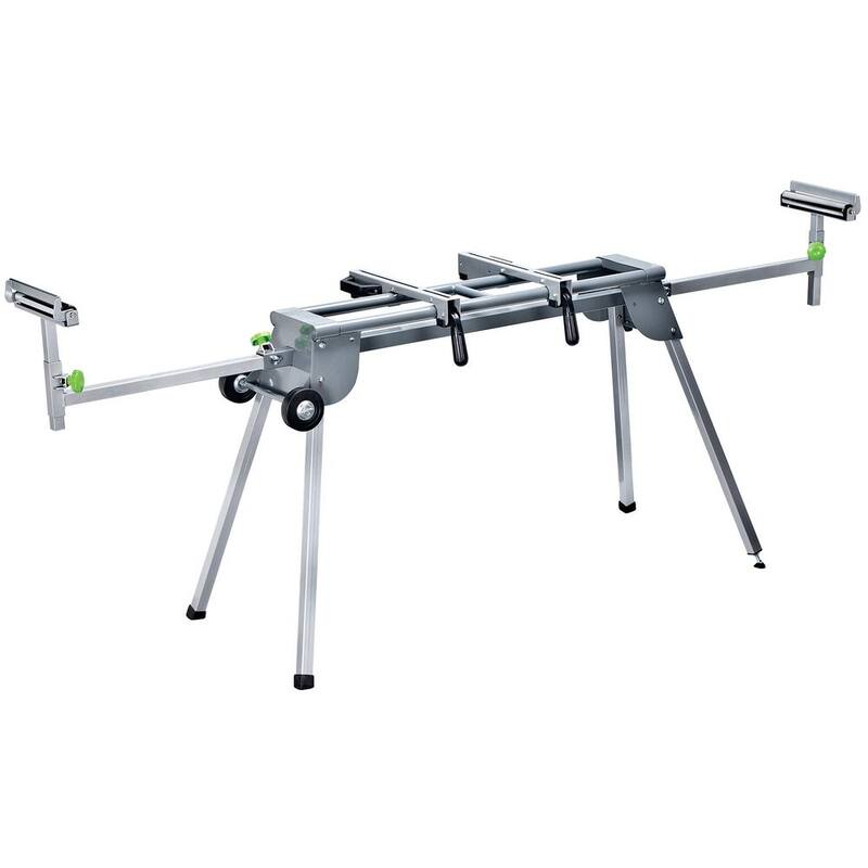 Soporte para sierra ingletadora plegable de servicio pesado Genesis Universal con soportes de montaje, ruedas y construcción de acero - GMSS400W