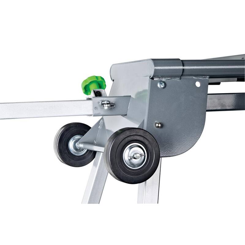 Soporte para sierra ingletadora plegable de servicio pesado Genesis Universal con soportes de montaje, ruedas y construcción de acero - GMSS400W