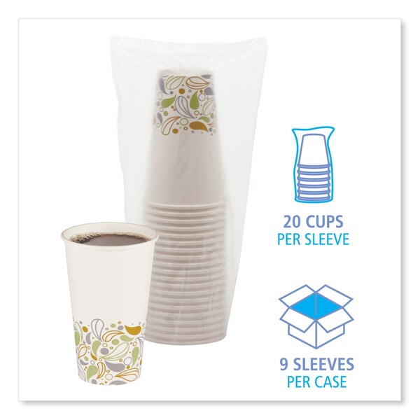 Boardwalk Deerfield Printed Paper Hot Cups, 16 oz, 1000PK - BWKDEER16HCUP