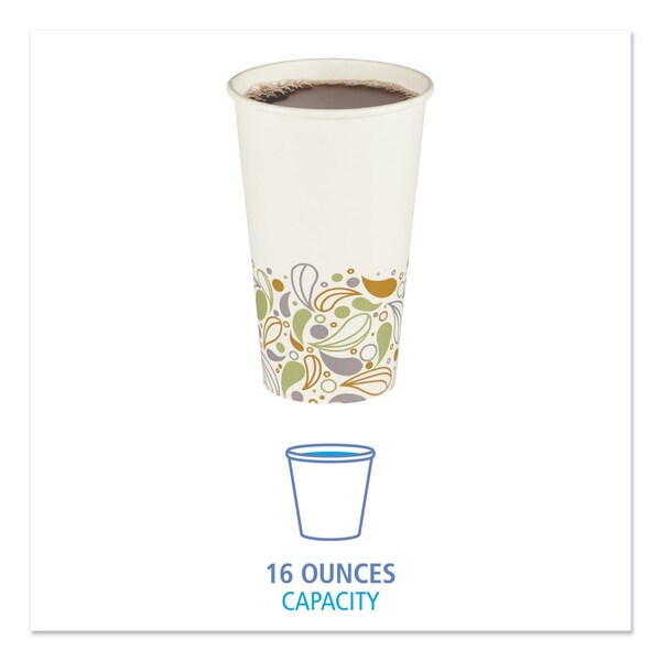 Boardwalk Deerfield Printed Paper Hot Cups, 16 oz, 1000PK - BWKDEER16HCUP