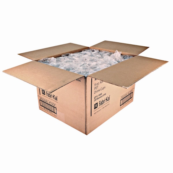 Fabri-Kal Kal-Clear PET Cold Drink Cups, Old Fashioned Glass, 9 oz, Plastic, Clear, 1000PK - 000000000009502040
