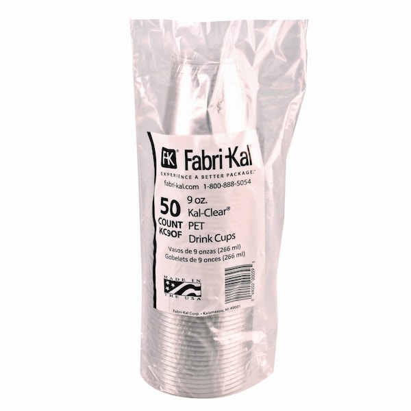 Fabri-Kal Kal-Clear PET Cold Drink Cups, Old Fashioned Glass, 9 oz, Plastic, Clear, 1000PK - 000000000009502040