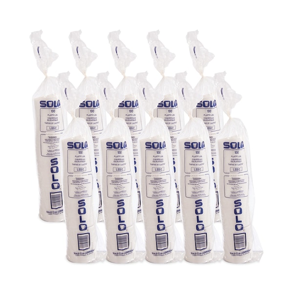 Solo Lid for 10 oz. Hot Cup, White, Pk1000 - LB3101